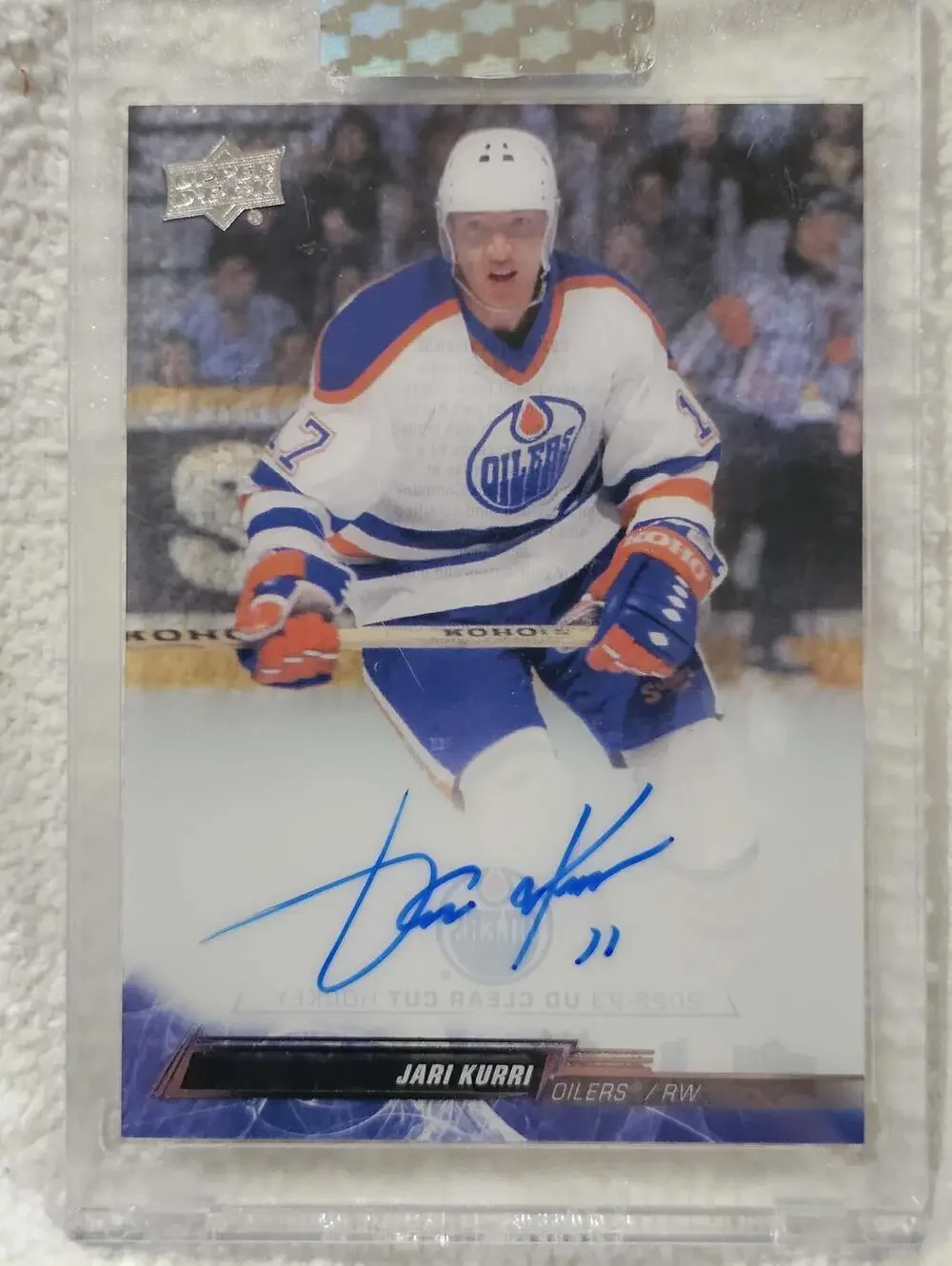 2022-23 UD Clear Cut Hockey Jari Kurri Autographed Trading Card